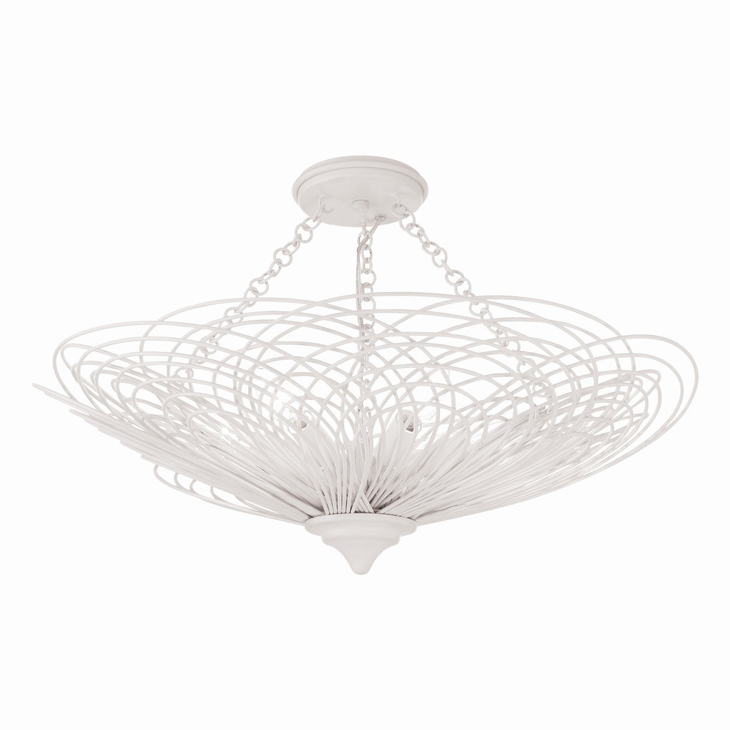 Doral 6 Light Matte White Semi Flush Mount - C193-DOR-B7706-MT_CEILING