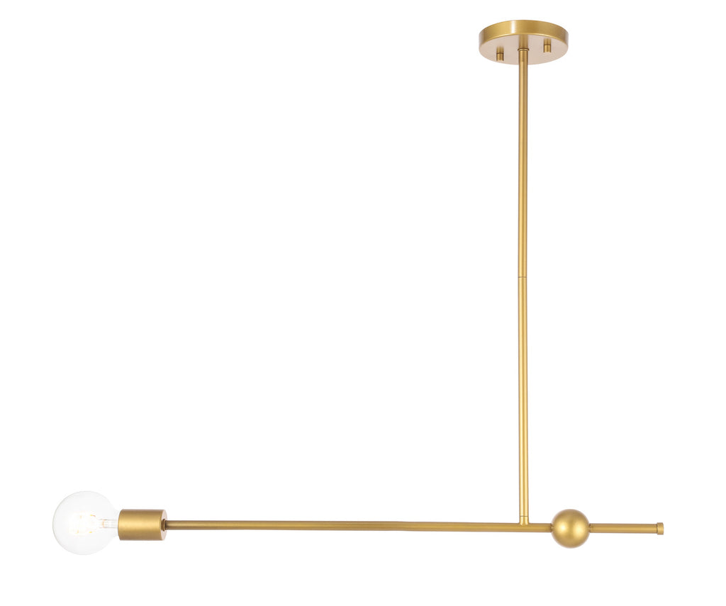 ZC121-LD8043D27BR - Living District: Brees 1 light Brass pendant