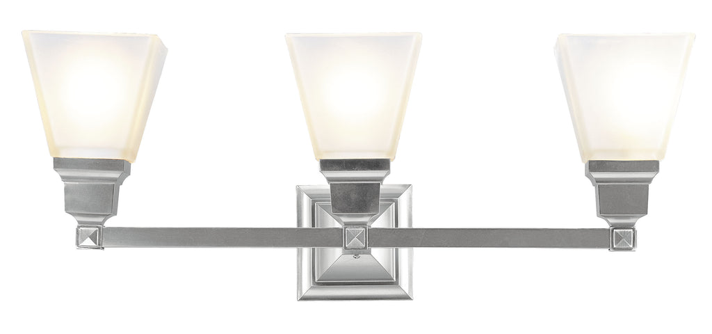 Livex Mission 3 Light Brushed Nickel Bath Light - C185-1033-91