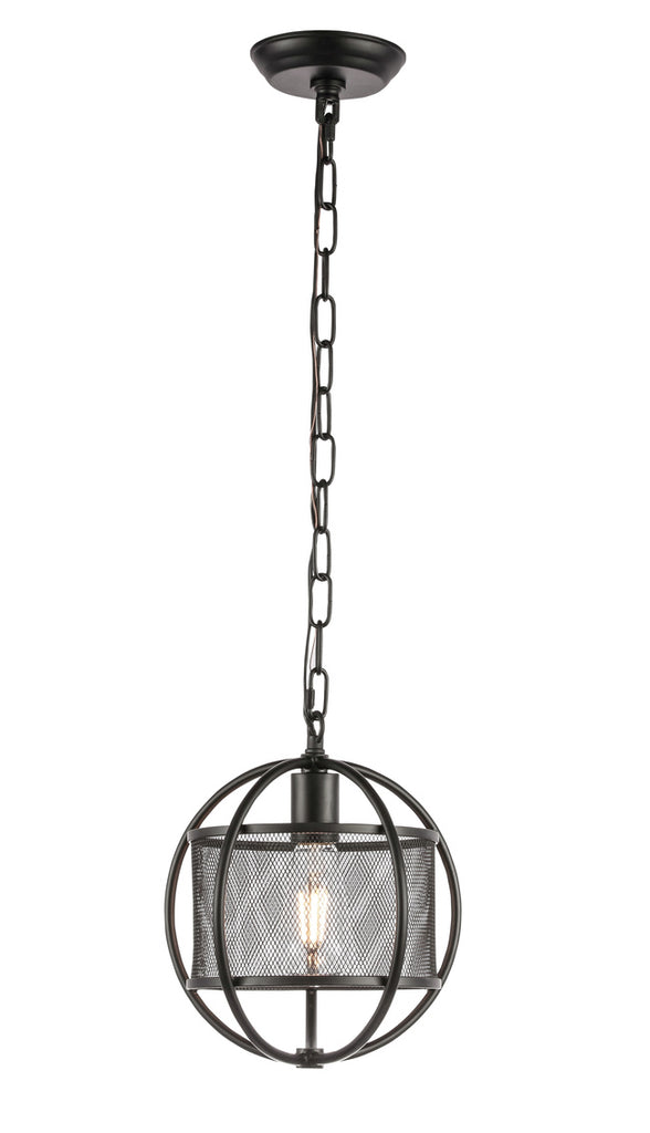 ZC121-LD5041D10BK - Living District: Zeke 1 light Black pendant