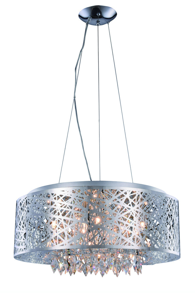 ZC121-2113DF24C/RC - Regency Lighting: Finley 9 light Chrome Pendant/Flush Mount Clear Royal Cut Crystal