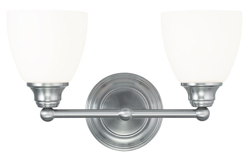 Livex Somerville 2 Light Brushed Nickel Bath Light - C185-13662-91