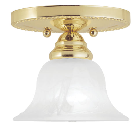 Livex Edgemont 1 Light Polished Brass Ceiling Mount - C185-1530-02