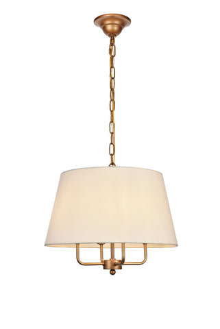 ZC121-LD6009D17G - Living District: Maple Collection Pendant D17 H13.75 Lt:4 Gold Finish