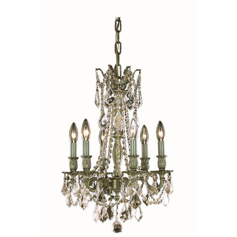 ZC121-9206D16AB/EC By Regency Lighting - Rosalia Collection Antique Bronze Finish 6 Lights Pendant Lamp