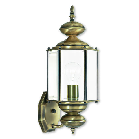 Livex Outdoor Basics 1 Light AB Outdoor Wall Lantern - C185-2006-01