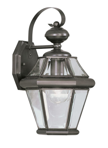 Livex Georgetown 1 Light Bronze Outdoor Wall Lantern - C185-2161-07