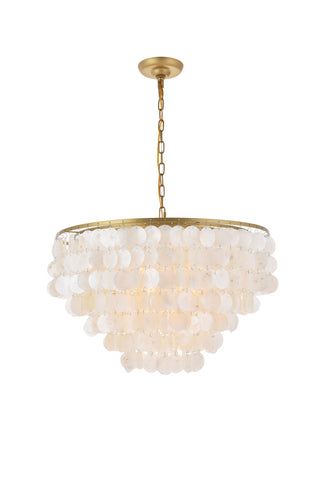 ZC121-LD5050D24BR - Living District: Selene 6 light Brass Pendant