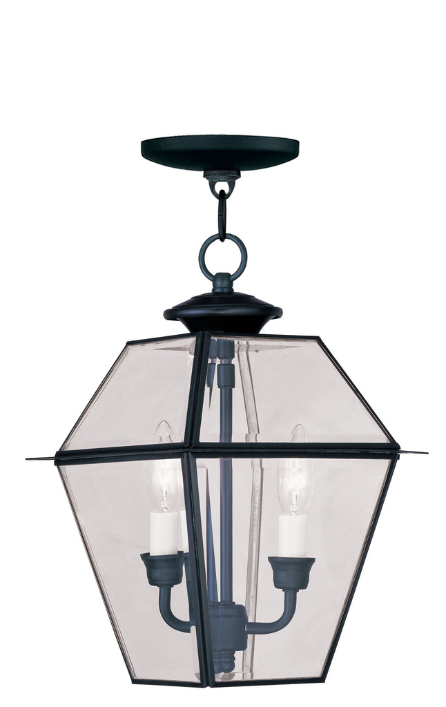 Livex Westover 2 Light Black Outdoor Chain Lantern  - C185-2285-04