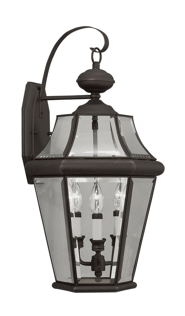 Livex Georgetown 3 Light Bronze Outdoor Wall Lantern - C185-2361-07