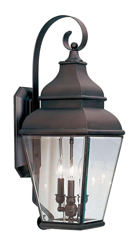 Livex Exeter 3 Light Bronze Outdoor Wall Lantern - C185-2593-07