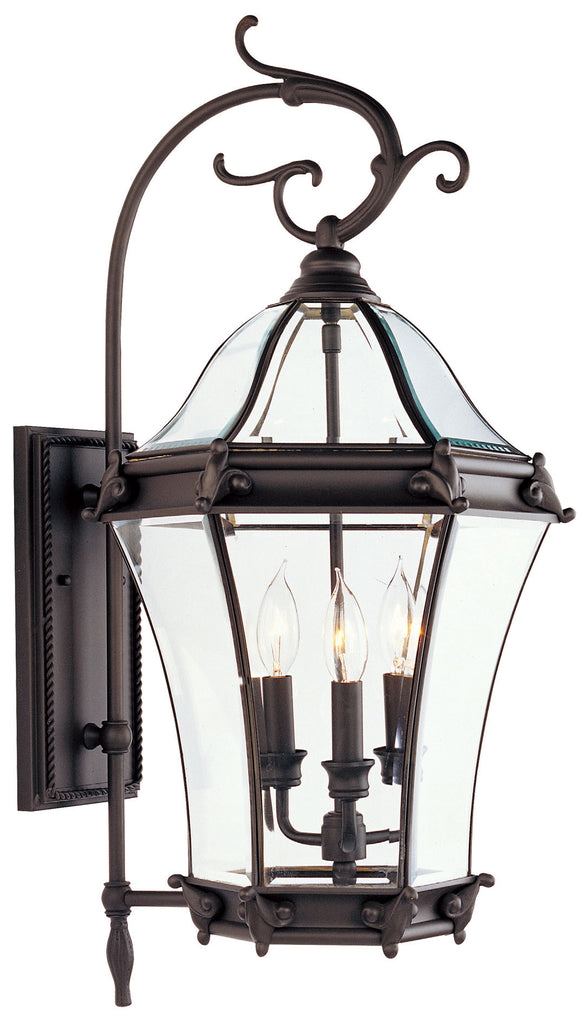 Livex Fleur de Lis   3 Light Bronze Outdoor Wall Lantern - C185-2623-07