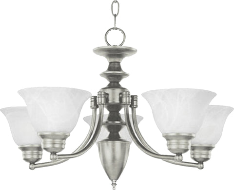 Malaga 5-Light Chandelier Satin Nickel - C157-2699MRSN