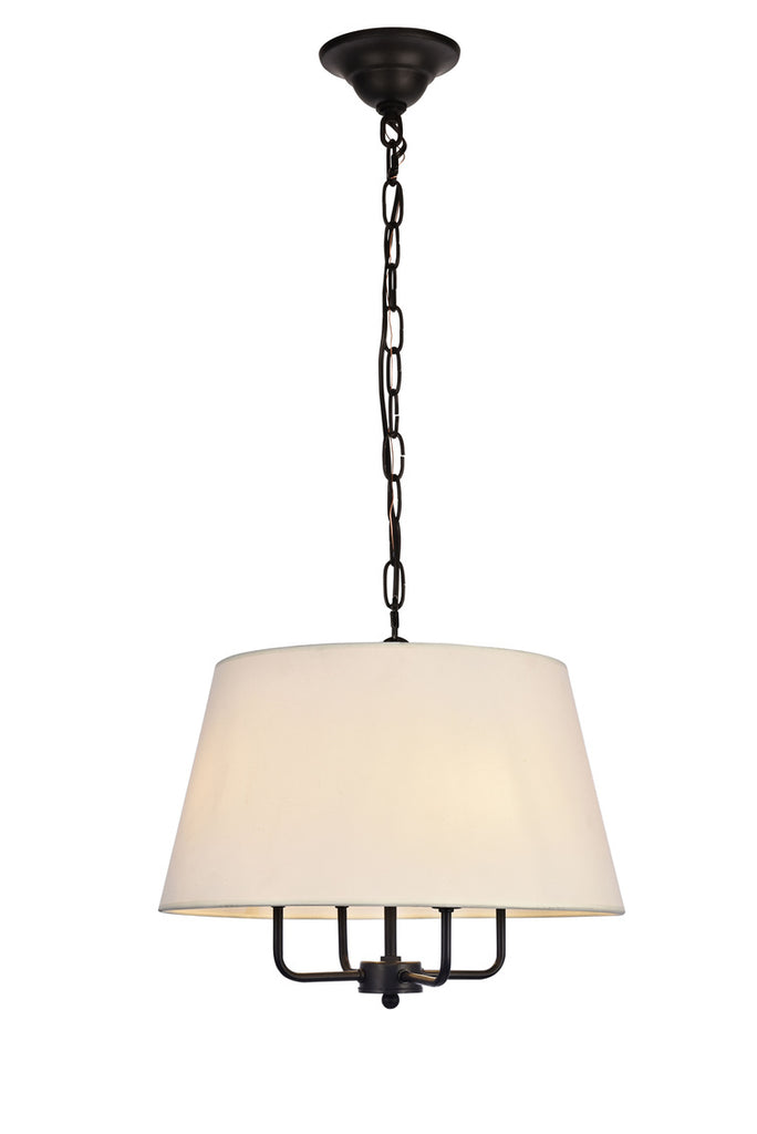 ZC121-LD6009D17BK - Living District: Maple Collection Pendant D17 H13.75 Lt:4 Black Finish