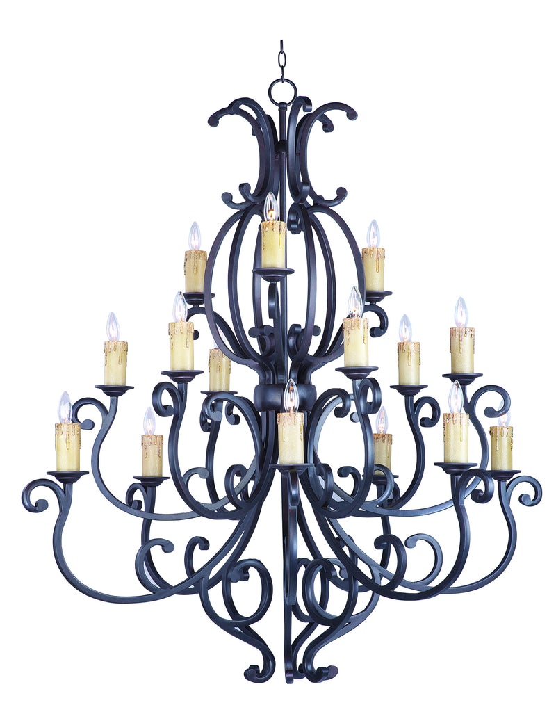 Richmond 15-Light Chandelier with Crystals Colonial Umber - C157-31007CU/CRY095