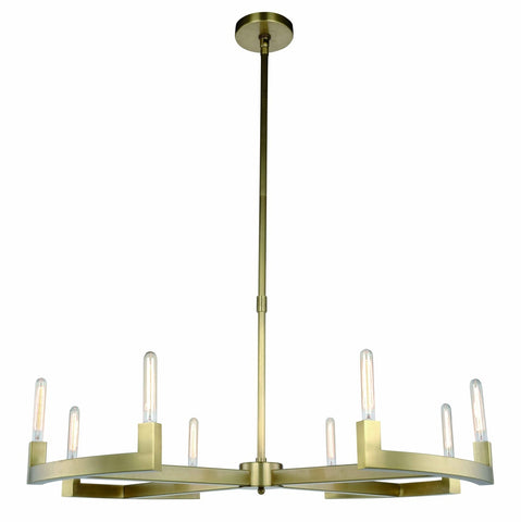 ZC121-1535G48BB - Urban Classic: Corsica 8 light Burnished Brass Chandelier