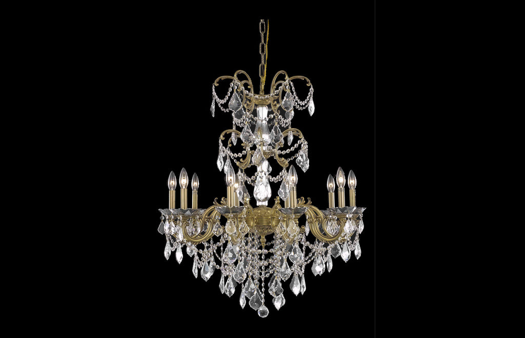 ZC121-9710D29FG/RC - Regency Lighting: Athena 10 light French Gold Chandelier Clear Royal Cut Crystal