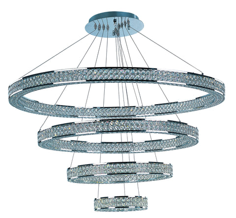 Eternity LED 4 Tier 40" Chandelier Polished Chrome - C157-39778BCPC