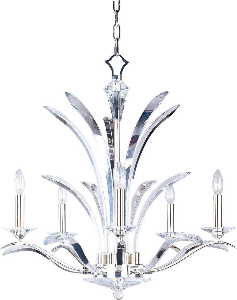 Paradise 5-Light Chandelier Plated Silver - C157-39948BCPS