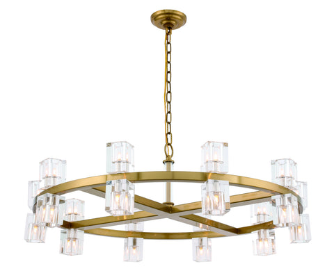 ZC121-1550D36BB - Urban Classic: Chateau 20 light Burnished Brass Pendant