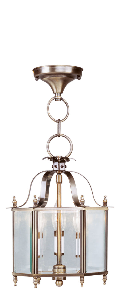 Livex Livingston 3 Light AB Chain Hang/Ceiling Mount - C185-4403-01