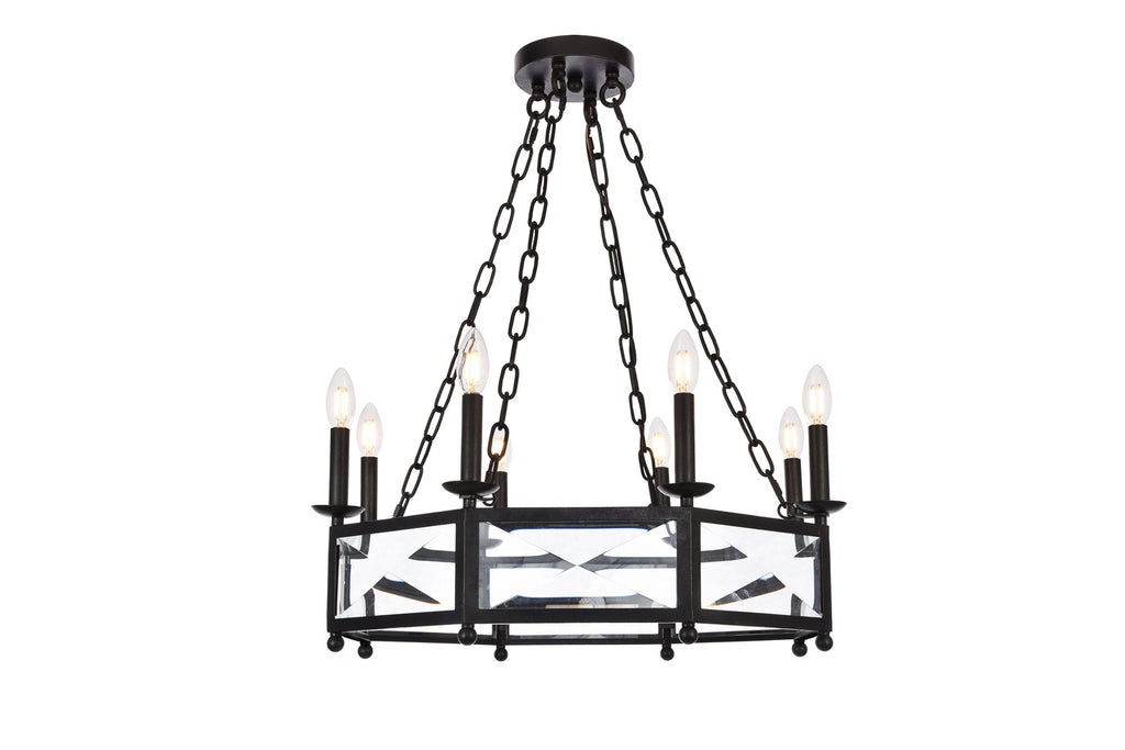 ZC121-1537D26VB - Urban Classic: Exeter 8 light Vintage Bronze Chandelier Clear Royal Cut Crystal