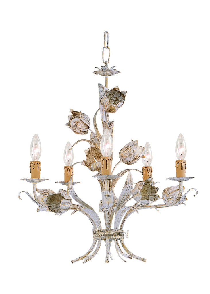 5 Light Antique White Youth Chandelier - C193-4815-AW