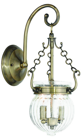 Livex Everett 2 Light Antique Brass Wall Sconce - C185-50501-01