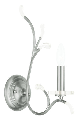 Livex Serafina 1 Light Brushed Nickel Wall Sconce - C185-51001-91