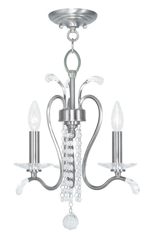 Livex Serafina 3 Light BN Mini Chandelier/Ceiling Mount - C185-51003-91