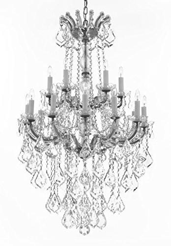 Swarovski Crystal Trimmed Chandelier Maria Theresa Crystal Chandelier Chandeliers Lighting H 50" X W 30" - Great For Dining Room Entryway Or Living Room - A500-B13/Cs/152/18Sw
