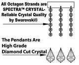 Swarovski Crystal Trimmed Chandelier Lighting Chandeliers H46" X W46" Dressed with Large, Luxe Crystals! - Great for The Foyer, Entry Way, Living Room, Family Room and More! - A83-B90/2MT/24+1SW