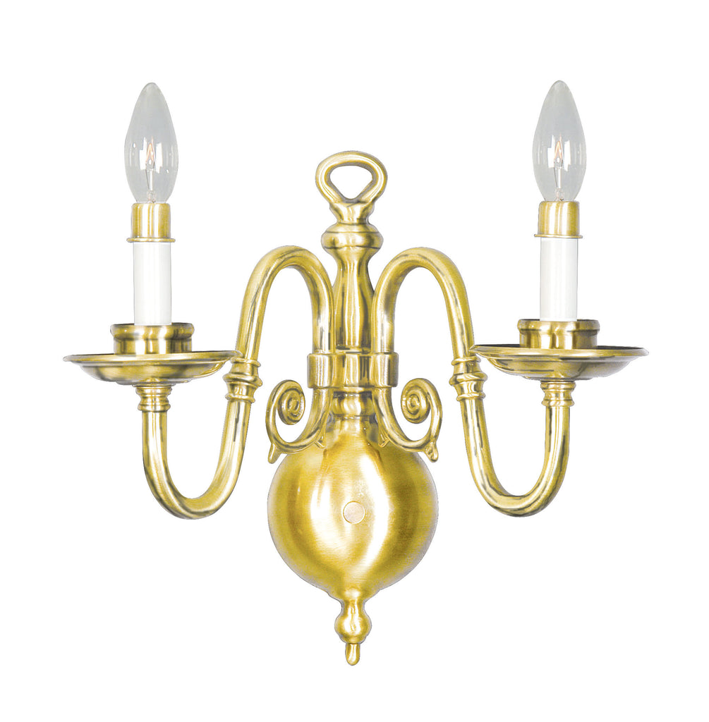 Livex Beacon Hill 2 Light Polished Brass Wall Sconce - C185-5302-02