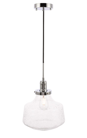 ZC121-LD6259C - Living District: Lyle 1 light Chrome and Clear seeded glass pendant