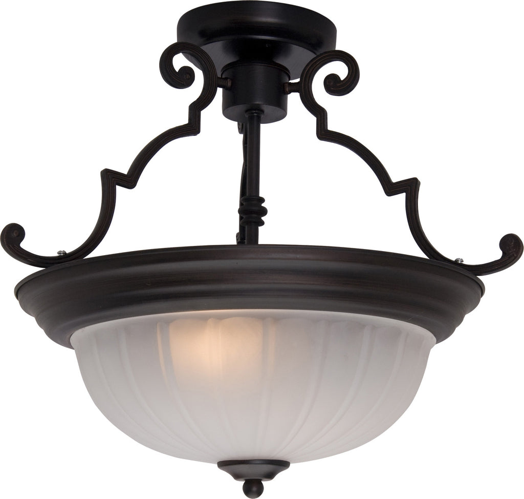 Essentials 2-Light Semi-Flush Mount Oil Rubbed Bronze - C157-5833FTOI