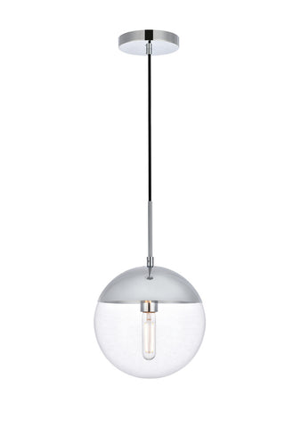 ZC121-LD6035C - Living District: Eclipse 1 Light Chrome Pendant With Clear Glass