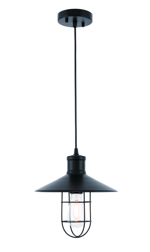 ZC121-LD7505BK - Living District: Flaneur 1 light Black Pendant