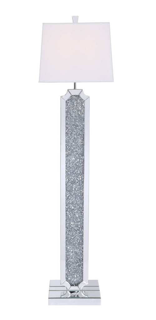 ZC121-ML9352 - Regency Decor: Sparkle Collection 1-Light Silver Crystal floor Lamp