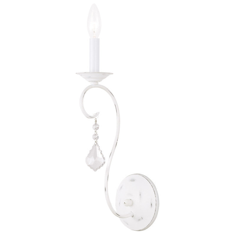 Livex Chesterfield/Pennington 1 Light Antique White Wall Sconce - C185-6421-60