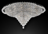Swarovski Crystal Trimmed Chandelier! French Empire Crystal Flush Chandelier Lighting H 19" W 39" - H905-SILVER-LYS-6649 SW