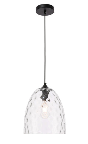 ZC121-LD2284 - Living District: Gibson 1 light Black and Clear glass pendant