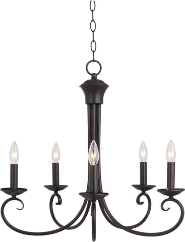 Loft 5-Light Chandelier Oil Rubbed Bronze - C157-70005OI