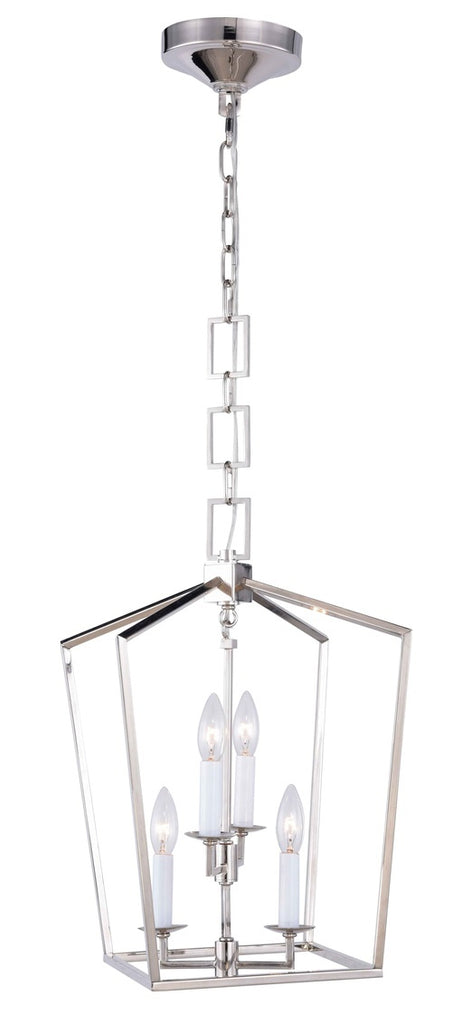 ZC121-1512D12PN - Urban Classic: Denmark 4 light Polished Nickel Pendant