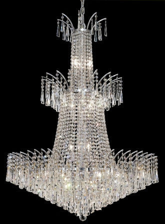 C121-8032G32C By Regency Lighting-Victoria Collection Chrome Finish 18 Lights Chandelier