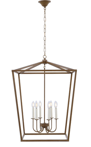 ZC121-LD6008D24G - Living District: Maddox 6 light Vintage Gold pendant