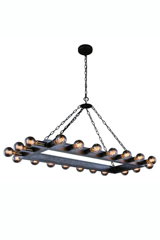 ZC121-1501G50AI - Urban Classic: Winston 20 light Aged Iron Pendant