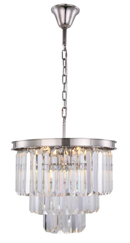 ZC121-1231D20PN/RC - Urban Classic: Sydney 9 light Polished nickel Chandelier Clear Royal Cut Crystal