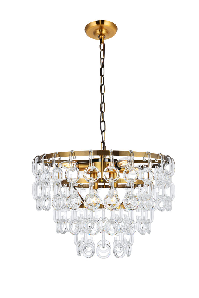 ZC121-1713D20LAB - Urban Classic: Eden 6 light in Light Antique Brass Pendant