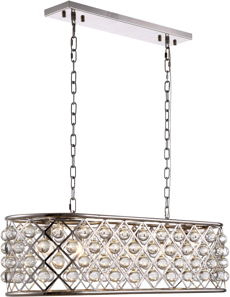 C121-1215G40PN/RC By Elegant Lighting - Madison Collection Polished Nickel Finish 6 Lights Pendant Lamp