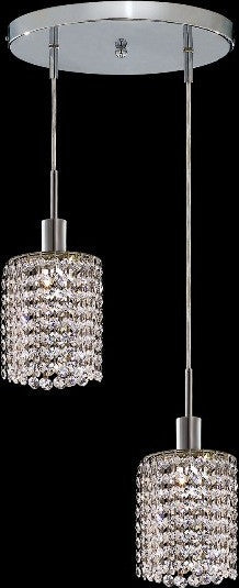 ZC121-1282D-R-R-CL/EC By Regency Lighting Mini Collection 2 Lights Pendant Chrome Finish